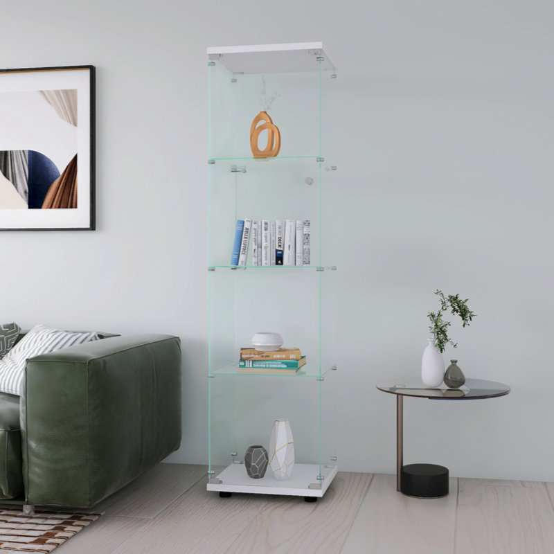 Vitrine avec porte vitrée et porte vitrée
