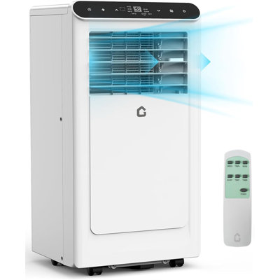 8,000 Btu Portable Air Conditioner Cools Rooms Up To 350 Sq.ft, 3-In-1 Functionality, Quiet Operation, Remote Control,24H Timer Black
