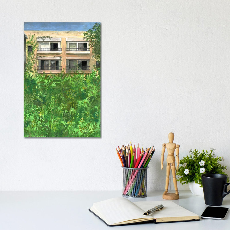 Building by Miri Eshet - Gallery-Wrapped Canvas Giclée on Canvas, Wrapped Canvas, 20.32 cm H x 30.48 cm W