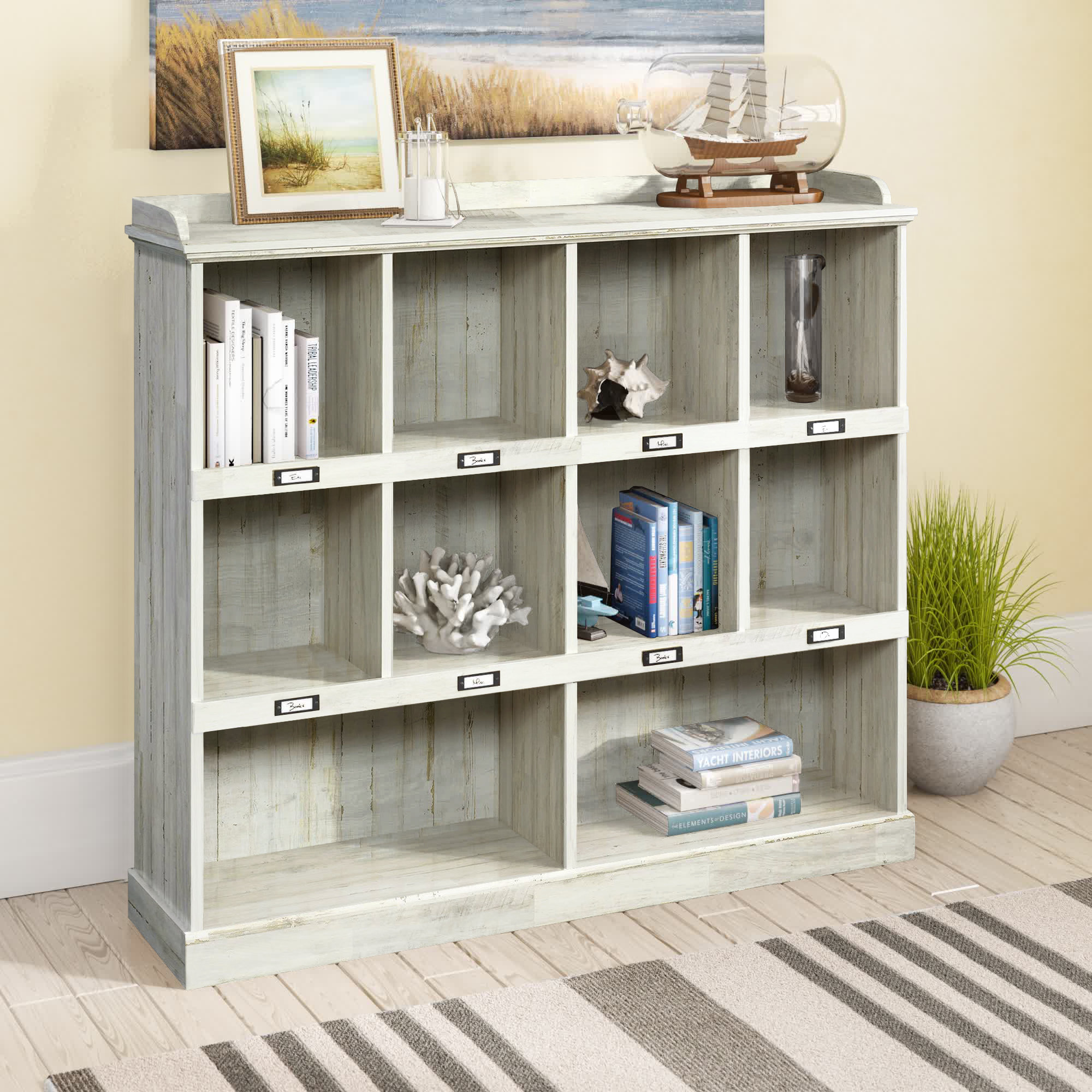 Farmhouse shop white bookcase