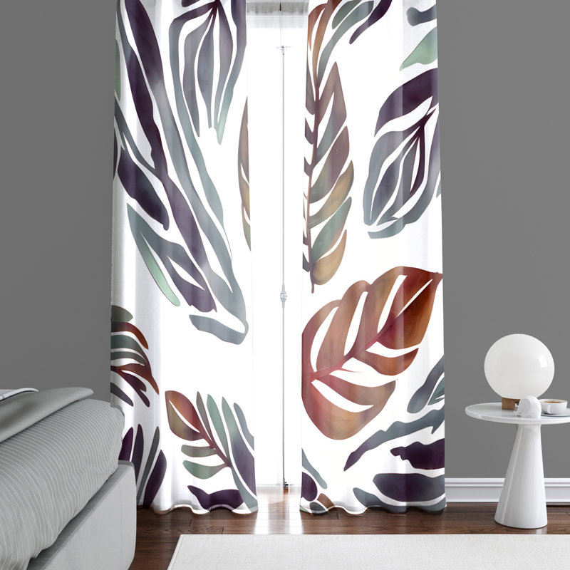 Paire de rideaux semi-transparents Darasimi, L 20 po x L 52 po