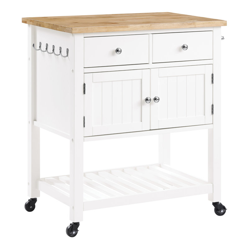 Stirling Kitchen Cart, White
