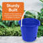 Seau de 2 gallons Superio, seau de nettoyage en plastique avec poignée, seau de lavage de voiture, petit seau utilitaire pour la serpillière, la pêche, le camping et l'utilisation domestique, bleu durable - paquet de 6