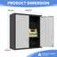 Armoire de rangement murale en métal 29,5 po avec tablette réglable et armoire à outils durable Mak Peace-118178670