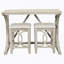 Ensemble de table de salle à manger à hauteur de comptoir 3 pièces Farmhouse avec port USB et tabourets rembourrés, idéal pour les petits espaces et la vie moderne-312241230