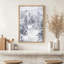 Abstrait, gris, forêt d'hiver, paysage, campagne, vacances encadrées, art mural-107118464-107118467