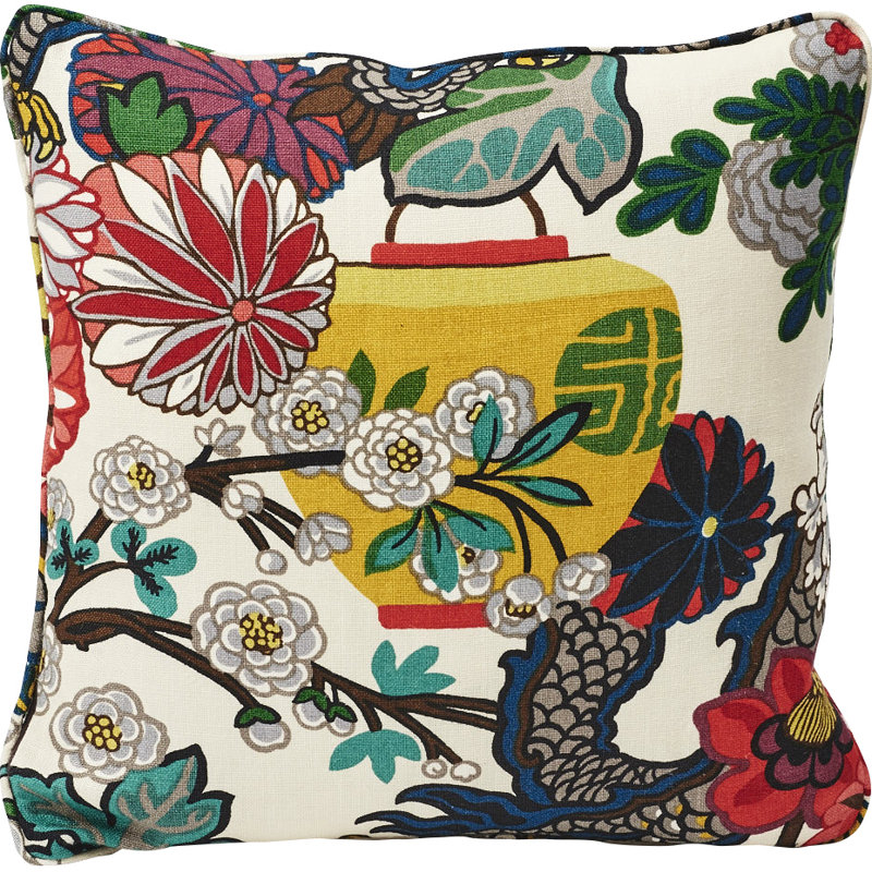 Chiang Mai Dragon Pillow, Alabaster, 12" x 24"