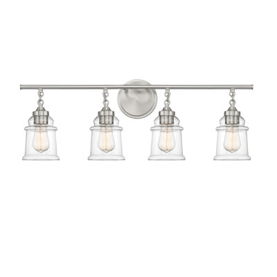 Fuller 4-Light Bathroom Vanity Light in Satin Nickel