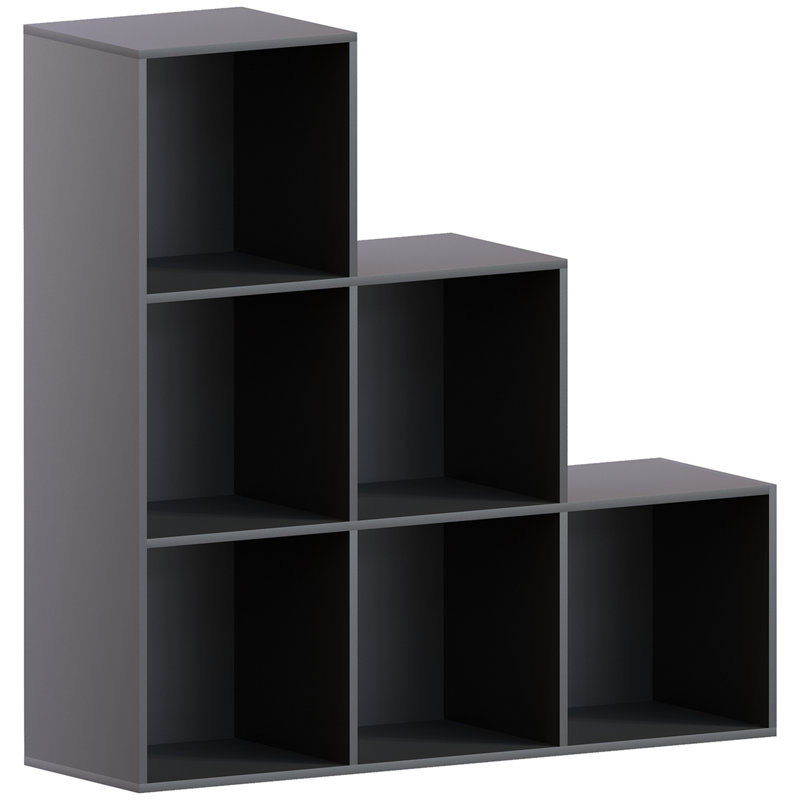 Herchel 96.5 cm H x 96.5 cm W Cube Bookcase, Grey, Black
