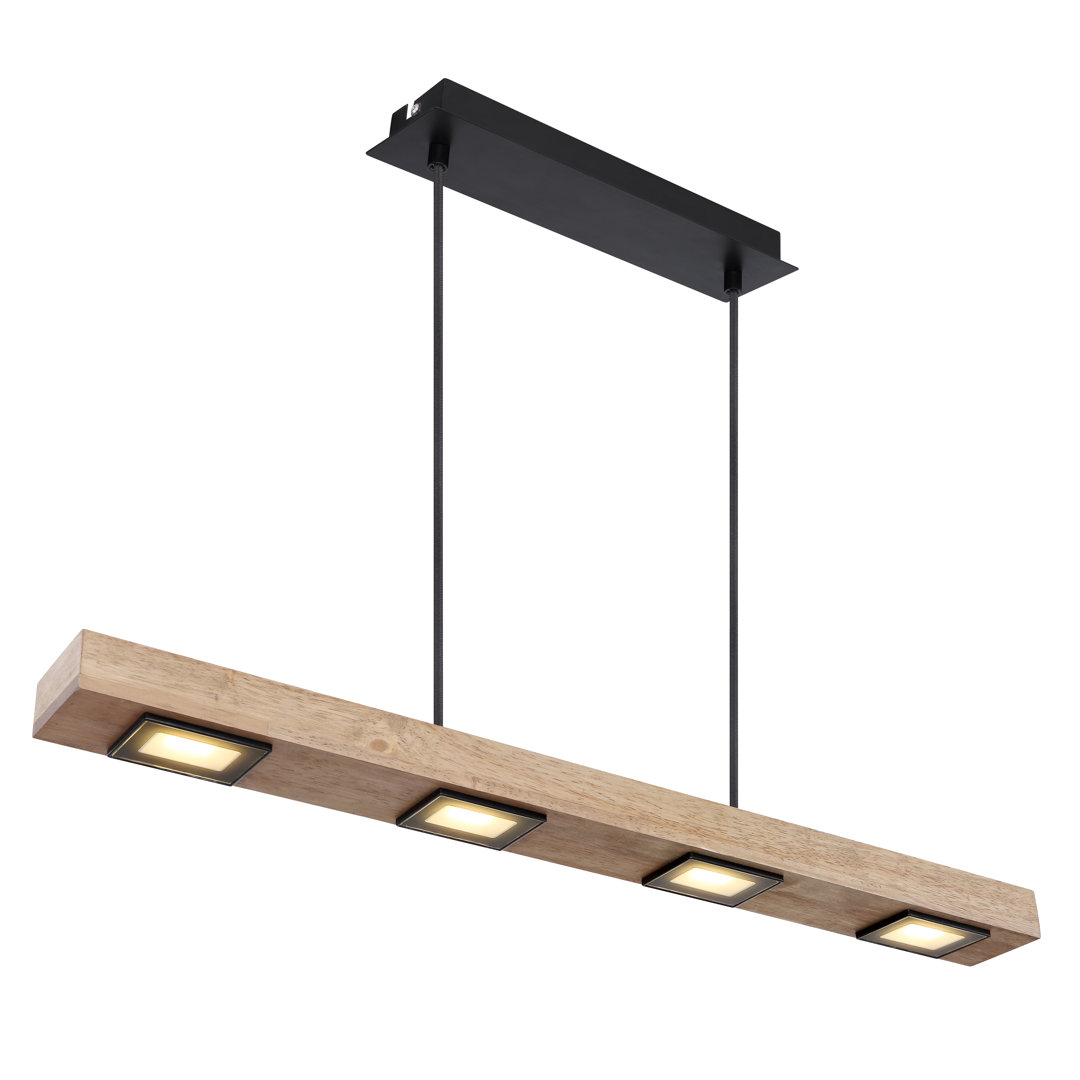 Alheid 4 - Light Matte Black LED Linear Pendant