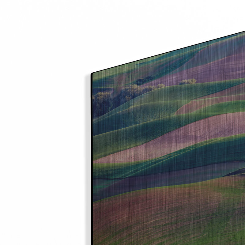Mur de métal «Rolling Hills Of The Palouse» par Rick Berk, H 16 po x l 24 po