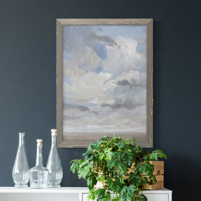 Ciel bleu I - Peinture sur toile encadrée