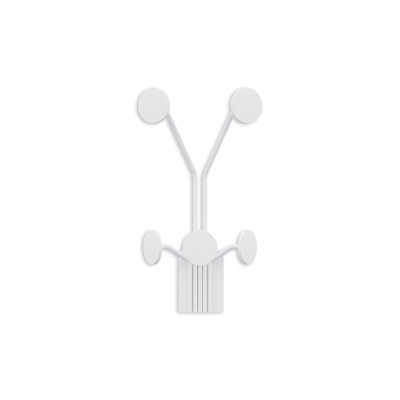 Durable Metal Wall Hook, White, 15.7 x 6.3 inches | Sturdy Design with Ø0.4 inches Thickness, Holds Up to 22 lbs | Ideal for Entryway, Kitchen, or Bathroom Organization | Stylish and Functional Home Décor