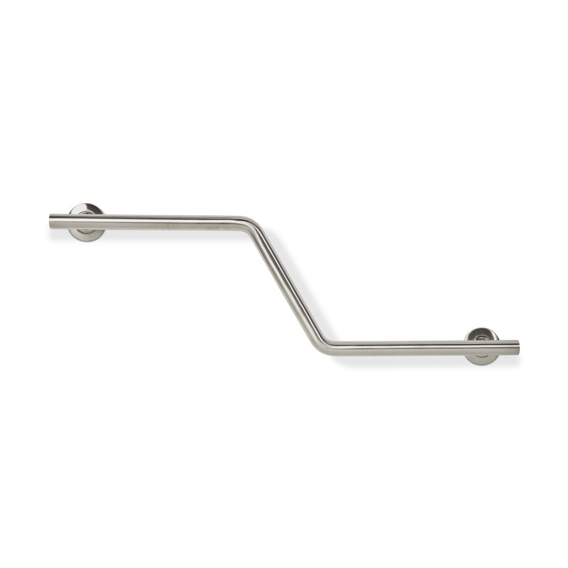 Barre d'appui à angle droit de 38 po à fixation murale Luma, Acier inoxydable satiné