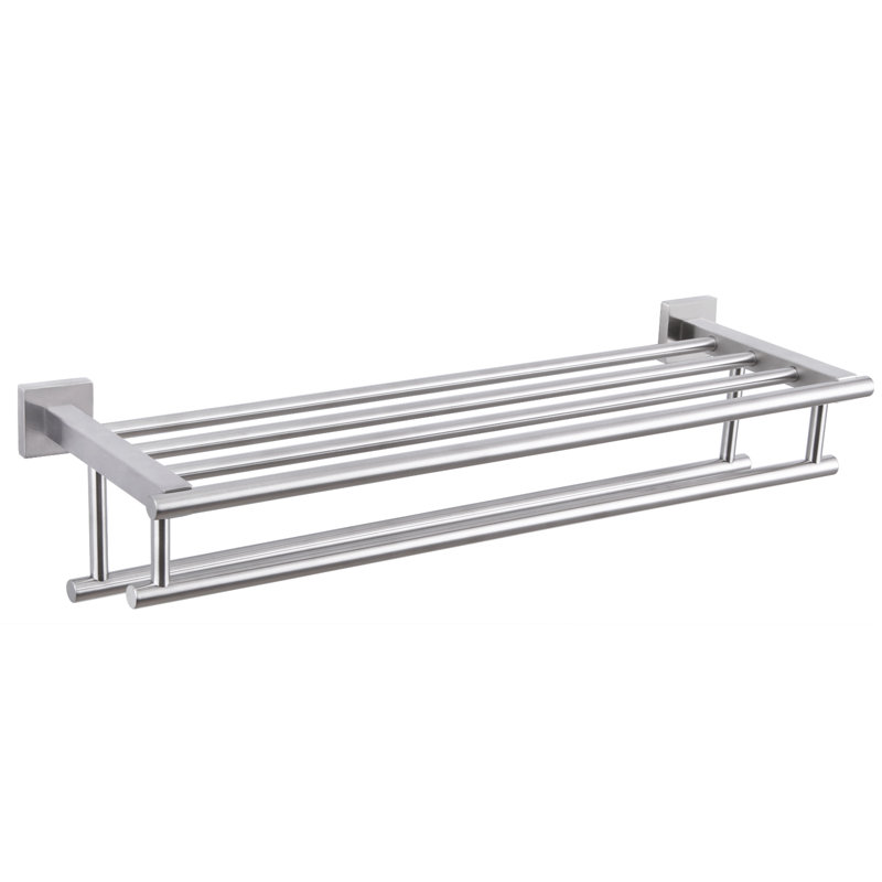 Porte-serviettes mural, Nickel brossé, H 5,13 po x l 23,62 po x P 8 po