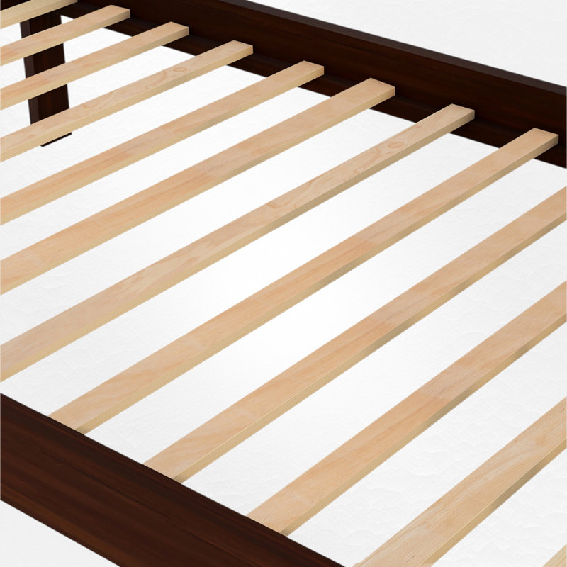 Lit superposé en bois avec escalier de rangement, Simple sur simple, Espresso