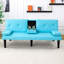 Lit bleu de 67 pouces avec porte-gobelet, pour un style de vie confortable et pratique-1651492206