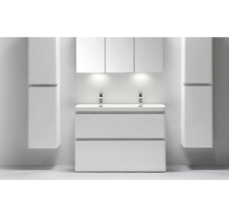 Glazzy 48'' Double Bathroom Vanity with Top