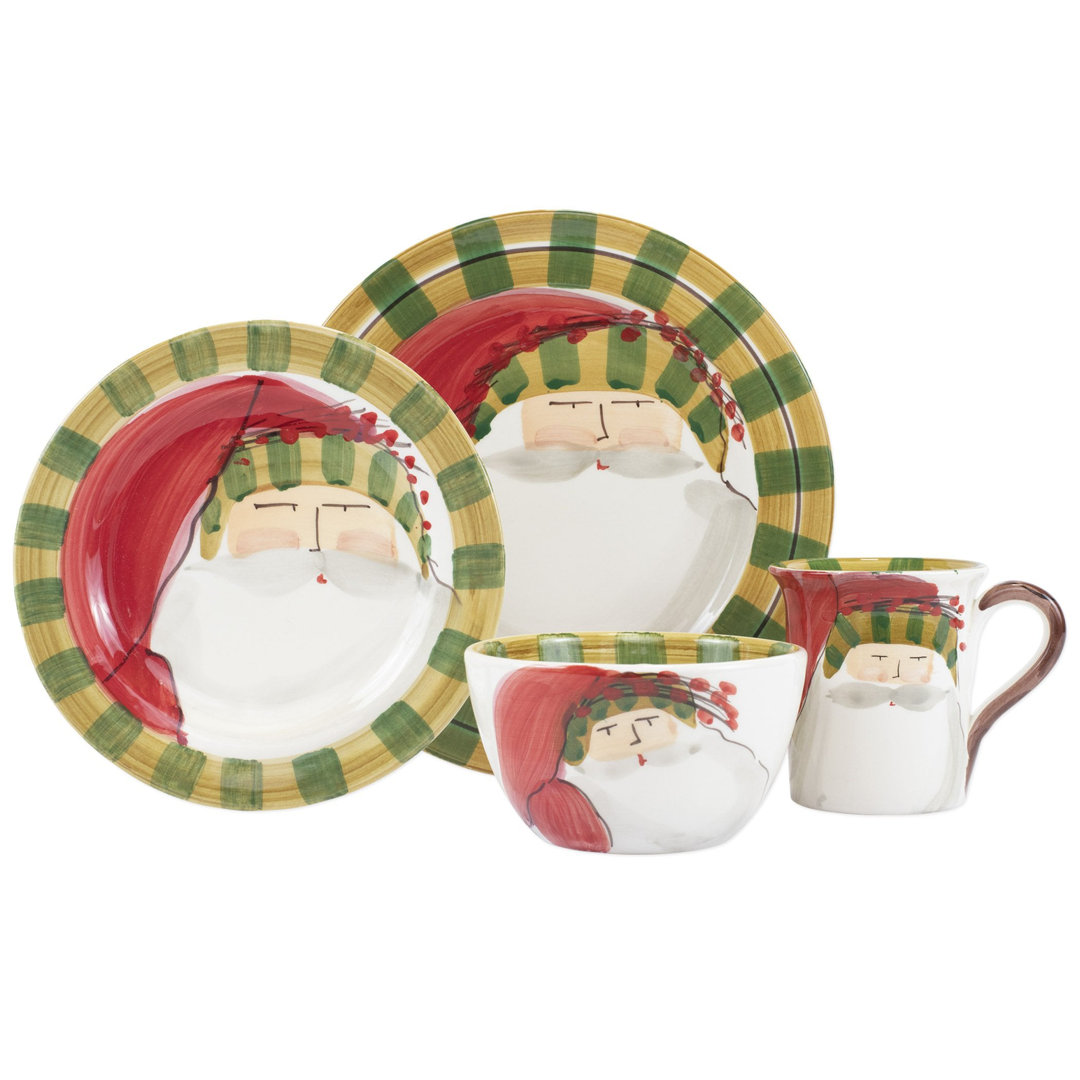 Old St. Nick 4 Piece Handmade Dinnerware Set VIETRI
