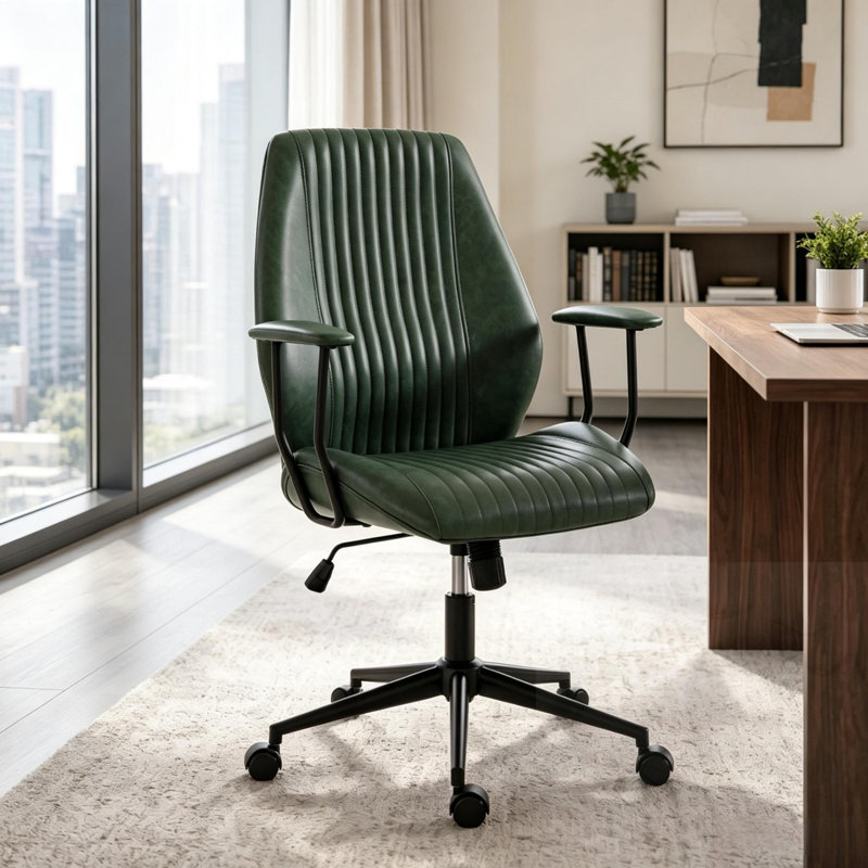 Chaise de bureau pivotante à 360 °, Vert, Vert