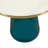 19" Round Side End Table Glass/Sintered Stone Top With Brushed Gold Rim And Tempered Glass Base-109375754-109375757