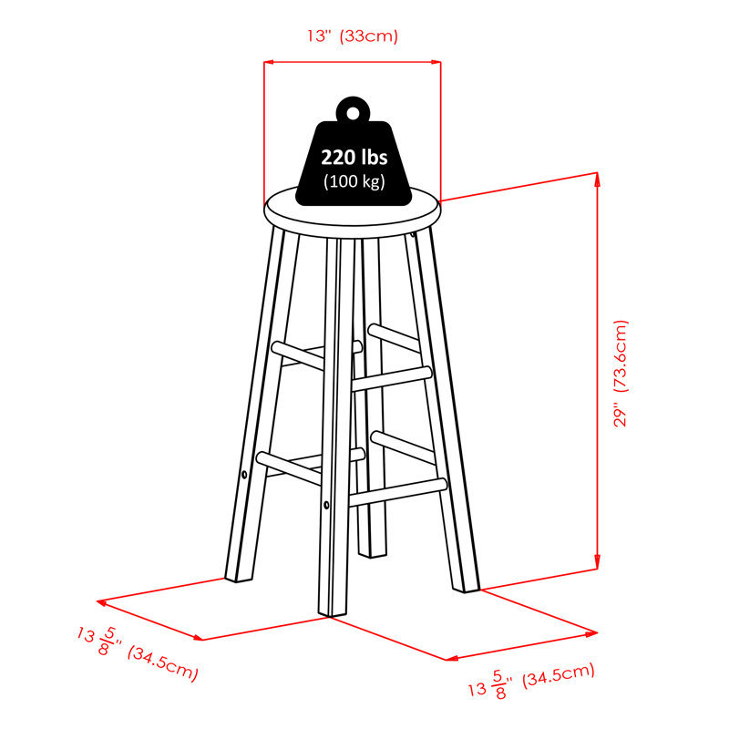 Jaxxin Bar & Counter Stool, Bar Stool (29.1" Seat Height)