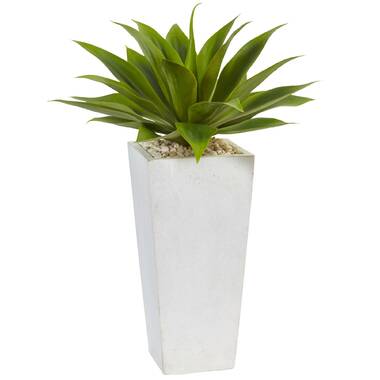 Bay Isle Home 33'' Faux Snake Plant Plant in Stone Planter & Reviews