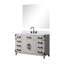 Meuble-lavabo simple en chêne blanc 48 po X P 22 po D, comptoir en quartz blanc, ensemble de robinet et Miroir