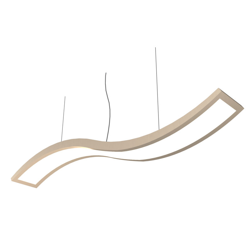 Luminaire suspendu unique à 1 lumière Onda Onda, Cappuccino biologique