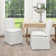 Keaton 21" Wide Modern No Assembly Upholstered Linen Side Dining Chair with Casters
