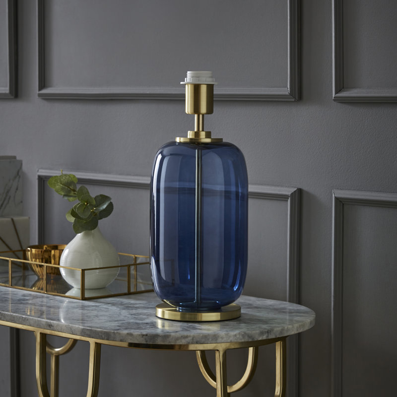 Remko Glass Table Lamp, Blue