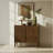 Contemporary Walnut Cabinet with 2 Doors and Adjustable Shelf