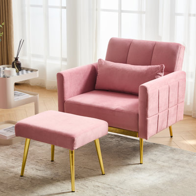 Chaise d'appoint avec repose-pieds