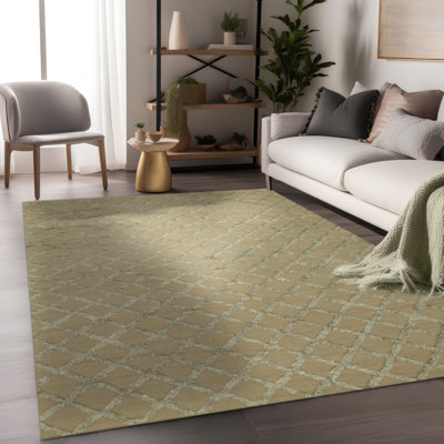 Tapis brun clair tissé à la main Moffett