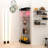 Glass Display Cabinet With 4 Shelves,Pentagon,LED,Curio Cabinets For Living Room, Bedroom, Office, Black Floor Standing Glass Bookshelf, Quick Installation