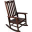 Chaise berçante d'intérieur pour l'extérieur à haut dossier brun, surdimensionnée, bois de sapin, facile à assembler, chaise berçante surdimensionnée en bois confortable, dossier, polyvalence, lisse