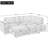 Grey L Shaped With Pull Out Function And Storage Sections Spacious Couch Bed - Fabric