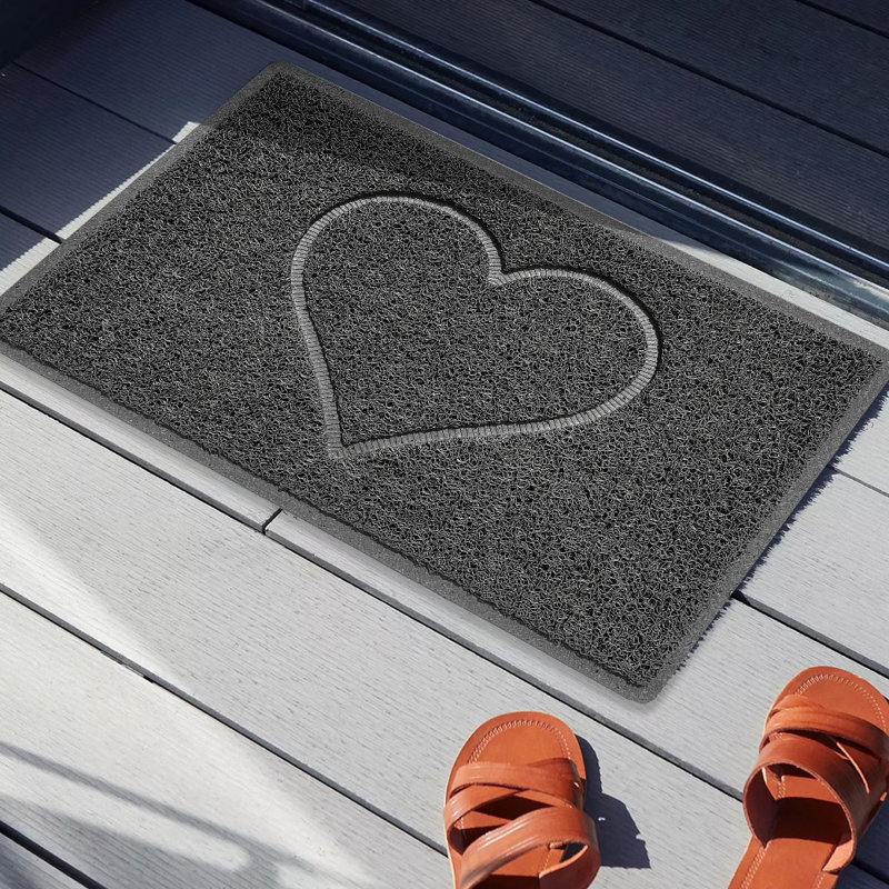 Non-Slip Indoor / Outdoor Doormat, Grey, 60cm W x 90cm L