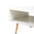 42.51" Coffee Table With Solid Wood Legs, White, For Living Area Function Woven Door, White