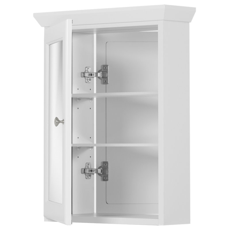 Armoire à pharmacie à fixation murale Simplicity, H 27 po x l 19 po x P 6,5 po, Blanc satiné