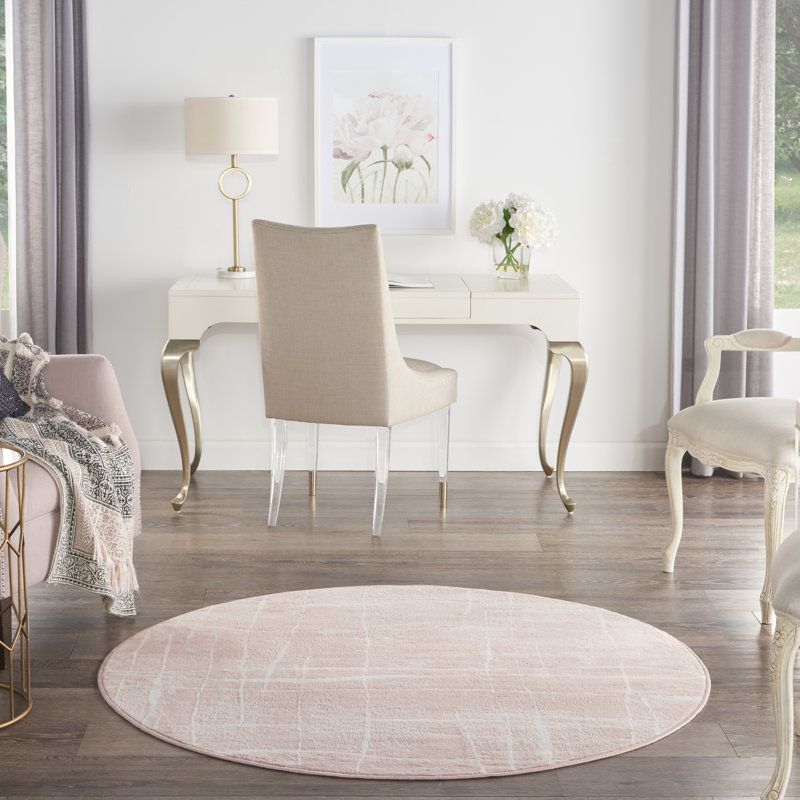 Cohassey Abstract Area Rug, Round 5'
