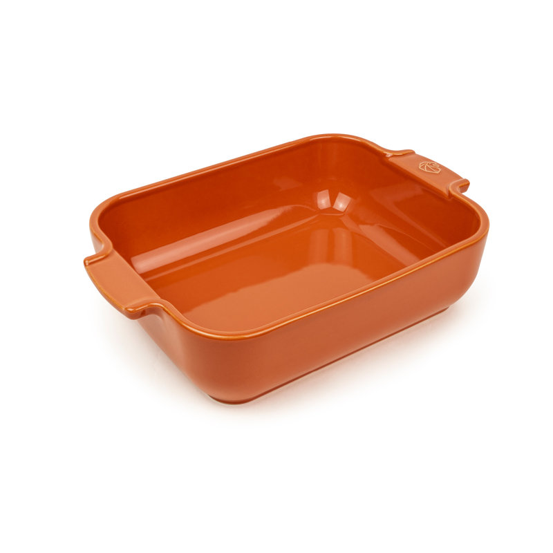 Appolia Rectangular Ceramic Casserole, Ecru, 2'' H x 10" L x 6" W