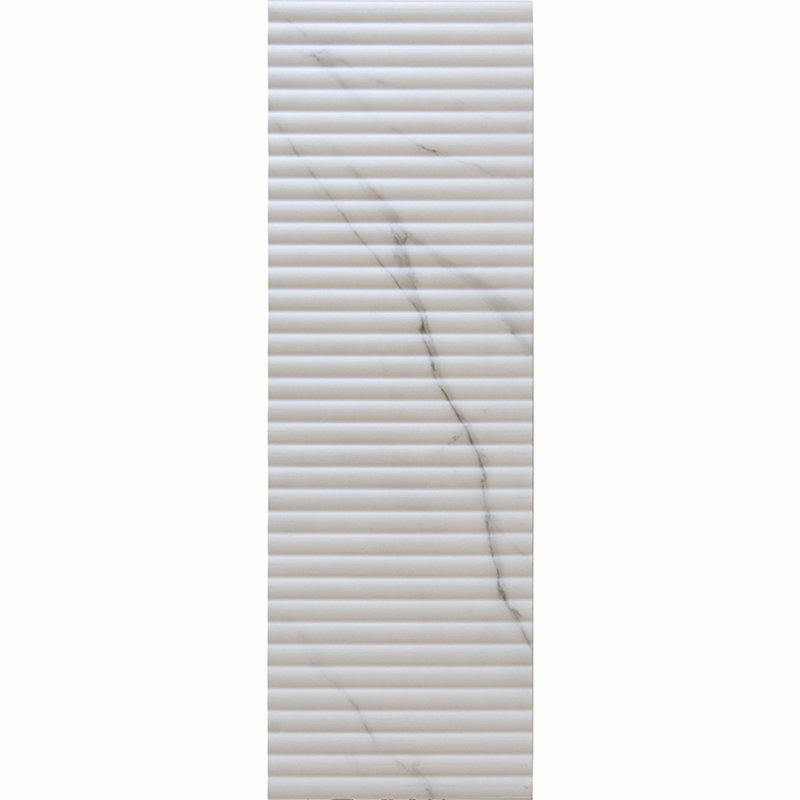 Imprint 12" x 35" Ceramic Marble Look Wall & Floor Tile, White