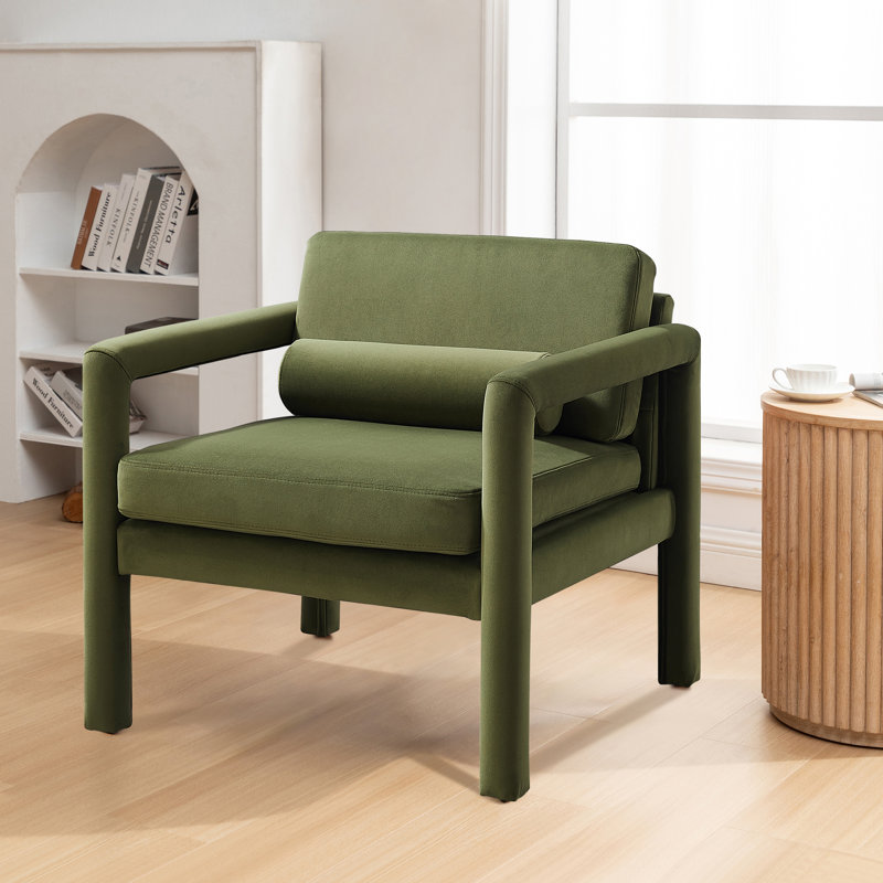 Fauteuil Solaris, Velours vert