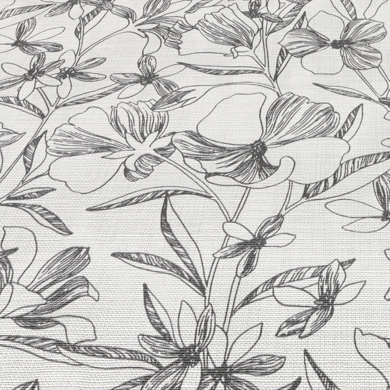 Papier peint floral, Black