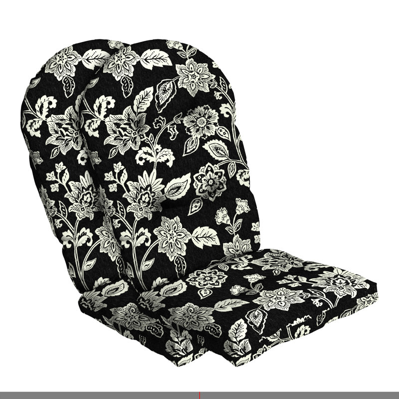 ARDEN Outdoor Seat/Back Cushion, Black/White