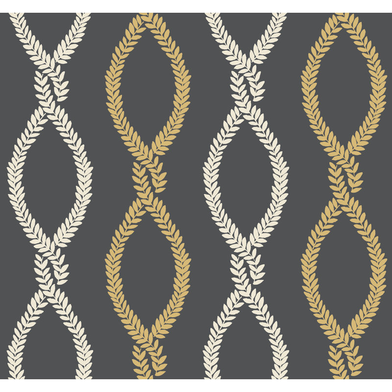 Laureate Black Vine Trellis Wallpaper
