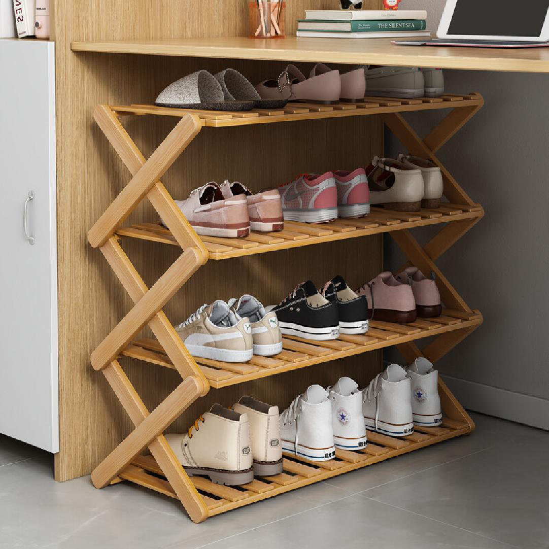 4 Pair Wall Mounted Shoe Rack (Set of 2) Millwood Pines