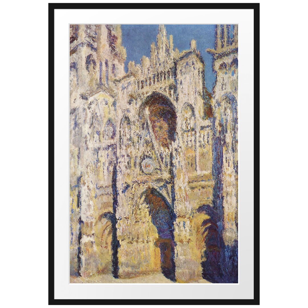 Gerahmter Kunstdruck Rouen Cathedral III von Claude Monet