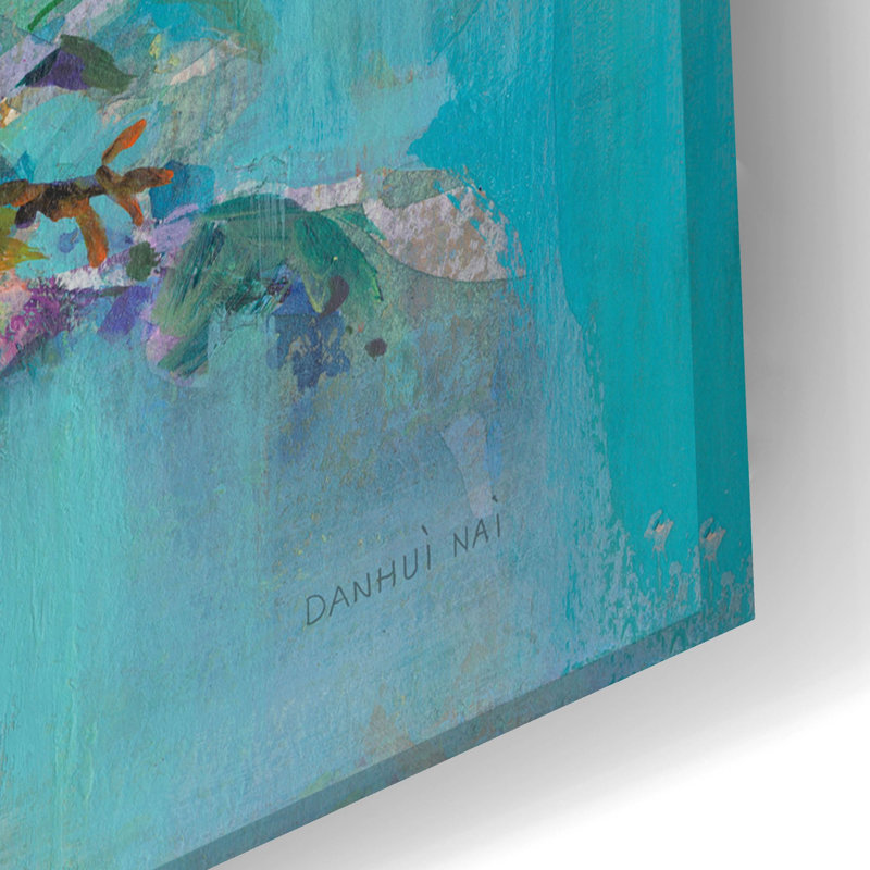 Art mural en verre «Avalon Blooms» par Danhui Nai, H 16 po x l 24 po x P 0,2 po